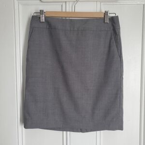 Banana Republic Grey Wool Pencil Skirt